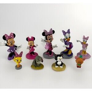 Disney Toy Lot Of 10 Collectibles: Minnie Mouse Daisy Duck Figaro Thumper & More